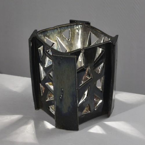 Lampe ambiance vintage grès - lampe,